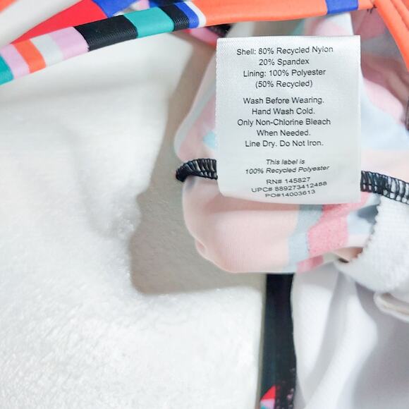 Eco Beach Geometric Strappy Back Tankini Top XL - Picture 9 of 9